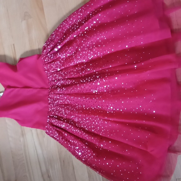 H&M Red sparkle Dress size 9-10 - Picture 3 of 6